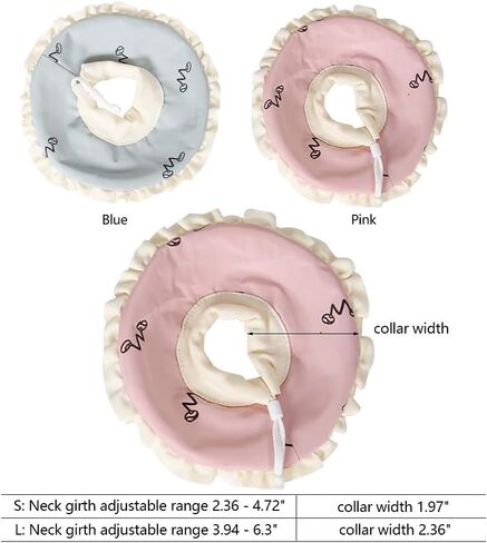 La La Pet® 2Pcs Recovery Pet Collar for Ferret Hamster Recovery Cone E-Collar Rabbit Protection Cone Guinea Pig Neck Recovery Elizabeth Collar Adjustable for Small Animal Squirrel Chinchilla, S in Saudi Arabia