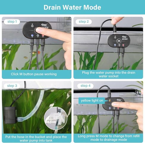 hygger Intelligent Auto Top Off System, Aquarium Reef ATO Water Pump Refill Controller with Dual Optical Sensor for Saltwater and Freshwater Tank Supplies in Saudi Arabia