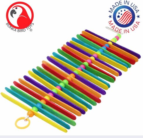 Bonka Bird Toys Long Mini Sticks Bird Toy Parrot cage Craft Cages Cockatiel Parakeet (Natural) in Saudi Arabia
