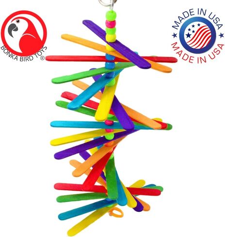 Bonka Bird Toys Long Mini Sticks Bird Toy Parrot cage Craft Cages Cockatiel Parakeet (Natural) in Saudi Arabia