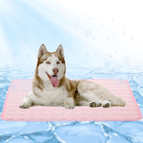 Dog Cooling Mat - Pet Cooling Pads Dog Self Cooling Mat Waterproof Bottom Blanket Pad Bed Kennel Mat for Dogs Cats in Saudi Arabia