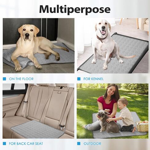 Dog Cooling Mat - Pet Cooling Pads Dog Self Cooling Mat Waterproof Bottom Blanket Pad Bed Kennel Mat for Dogs Cats in Saudi Arabia