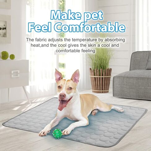 Dog Cooling Mat - Pet Cooling Pads Dog Self Cooling Mat Waterproof Bottom Blanket Pad Bed Kennel Mat for Dogs Cats in Saudi Arabia