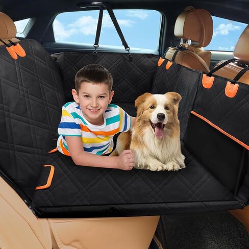Back Seat Extender for Dogs, Dog Car Seat Cover for Back Seat with Hard Bottom Protector for Pet, Car, Truck, SUV in Kuwait