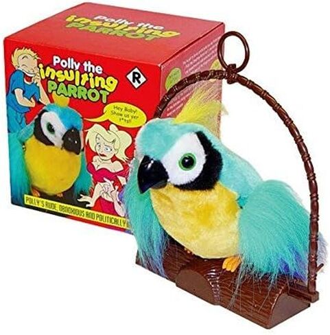 Polly The Insulting Parrot Motion Activated Offensive Adult Talking in Kuwait