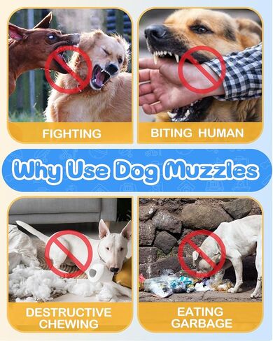 كمامة بيست اب للكلاب متوسطة الحجم، كمامات ناعمة مضادة للعض، طوق مضغ ونباح وثلاثة أشرطة عاكسة، تسمح بشرب القماش كمامة قابلة للتعديل للكلاب متوسطة الحجم - مقاس M in Kuwait