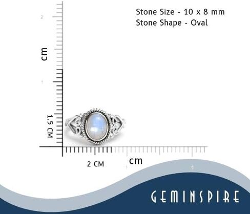 925 Sterling Silver Rainbow Moonstone Crystal Rings, June Birthstone Handmade Statement Ring For Women and Girls, Us Size- 7 Promise Rings For Her in Saudi Arabia