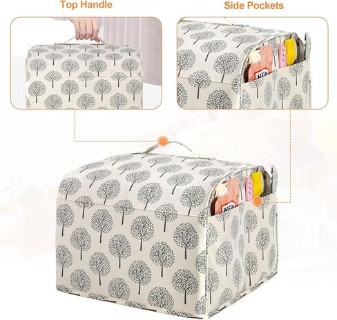 غطاء غبار محمصة الخبز 4 شرائح من YARWO متوافق مع Cuisinart CPT-435P1/CPT-640P1، شاطئ هاميلتون، أوستر، غطاء ماكينة الخبز القطني القابل للمسح يناسب معظم المحامص ذات الفتحات الطويلة ذات 4 شرائح، شجرة in Kuwait