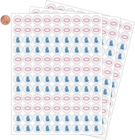 324 .75-inch Putters and Pearls Kiss Stickers - Golf Gender Reveal Party or Twin Baby Shower Labels in Saudi Arabia