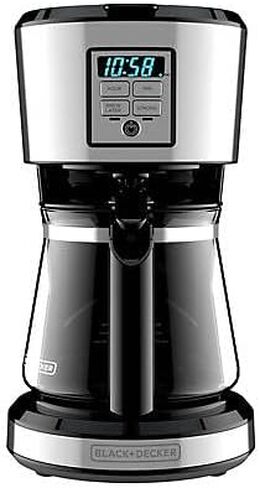 Black & Decker 12 Cup Stainless Coffee Maker with Vortex Technology in Kuwait