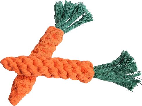 Dog Chew Toys - Cute Animal & Vegetable Puppy Chew Toys Washable Cotton Rope Toys Set for Small Dog Puppy Pet (4 Packs/Set) in Saudi Arabia