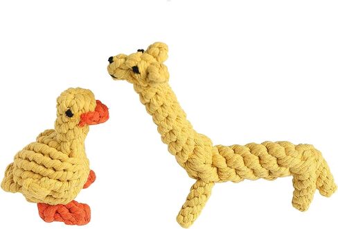 Dog Chew Toys - Cute Animal & Vegetable Puppy Chew Toys Washable Cotton Rope Toys Set for Small Dog Puppy Pet (4 Packs/Set) in Saudi Arabia