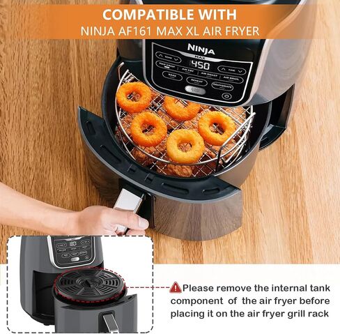 Rack for Ninja AF161 Max XL Air Fryer,304 Stainless Steel Multi Layer Dehydrator Rack Accessories Compatible with Ninja AF161 Max XL Air Fryer in Saudi Arabia