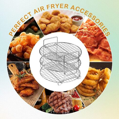 Rack for Ninja AF161 Max XL Air Fryer,304 Stainless Steel Multi Layer Dehydrator Rack Accessories Compatible with Ninja AF161 Max XL Air Fryer in Saudi Arabia