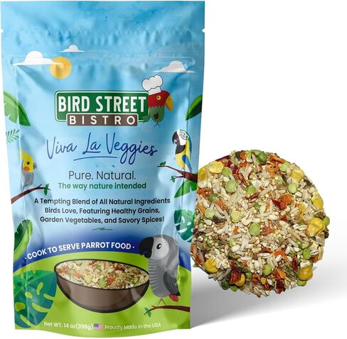 Parrot Food - Parakeet Food - Cockatiel Food - Bird Food - Cooks in 3-15 min with Natural & Organic Grains - Legumes - Non-GMO Fruits, Vegetables, & Health Orientated Spices in Saudi Arabia
