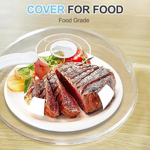 2 in 1, JesDiary Clear Microwave Cover & Multi-Purpose Mat- Mat as Bowl Holders, Cover for Plate Food Splatter Guard, Microwave Cooking Lid & Silicone Versatile Trivet, Dishwasher Safe,10.5inch, Red in Saudi Arabia