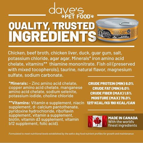 Dave's Pet Food Grain Free Wet Canned Cat Food (Pate, Gobblicious Gourmet), Made in USA Naturally Healthy Wet Cat Food, Added Vitamins & Minerals, Grain-Free, 13 oz Cans (Case of 12) in Kuwait