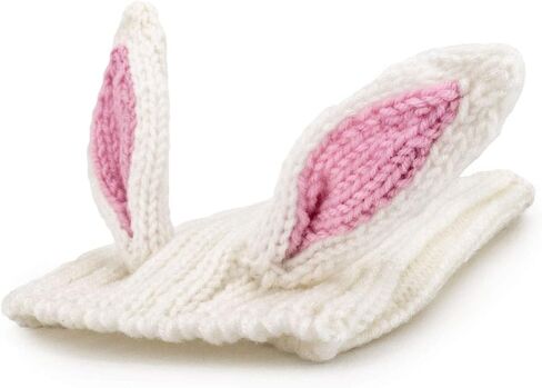 Zoo Snoods Bunny Costume for Dogs, Medium - Warm Ear Wrap Hood for Pets, Dog Bunny Ears for Easter, Soft Yarn Ear Covers for Winters, Halloween Parties & Festivals in Saudi Arabia