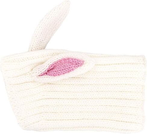 Zoo Snoods Bunny Costume for Dogs, Medium - Warm Ear Wrap Hood for Pets, Dog Bunny Ears for Easter, Soft Yarn Ear Covers for Winters, Halloween Parties & Festivals in Saudi Arabia