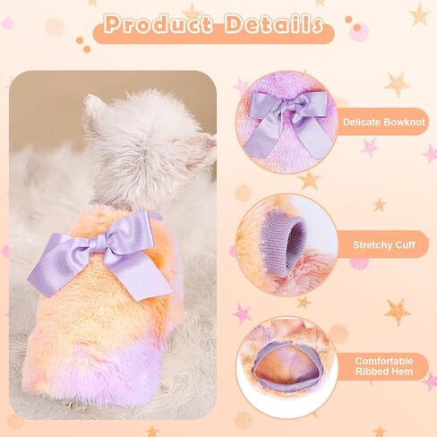 Pet Dog Clothes Dog Sweater Soft Thickening Warm Pup Dogs (Pink blue, XX-Small) in Saudi Arabia