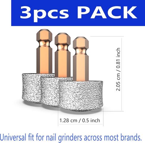 Dog nail Grinder Replacement Grinding Wheels 3 pieces for IDMD,Casfuy,LuckyTail and Most Brands' Dog/Cat/Pet Nail Grinders, replaceable heads,Diamond Heads/Bits for Large Medium Dog Nails Care in Kuwait