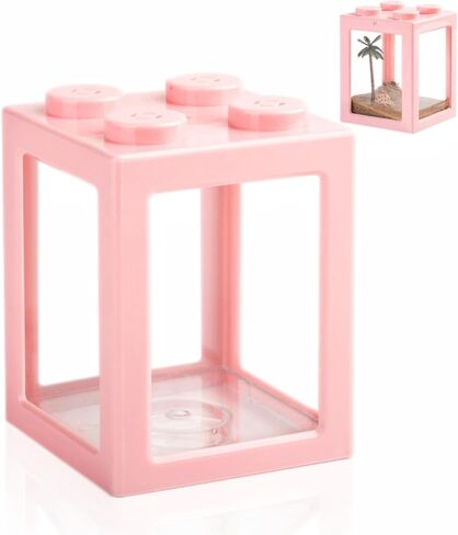 Mini Sea Monkey Tank, Small Shrimp Tank Stackable Mini Aquariums for Fairy Shrimp Eggs Moss Balls, 0.25 Gallon Temporary Betta Fish Tank Ant Feeding Case Mini Reptile Tank in Saudi Arabia