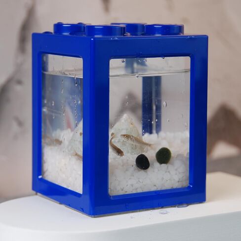 Mini Sea Monkey Tank, Small Shrimp Tank Stackable Mini Aquariums for Fairy Shrimp Eggs Moss Balls, 0.25 Gallon Temporary Betta Fish Tank Ant Feeding Case Mini Reptile Tank in Saudi Arabia