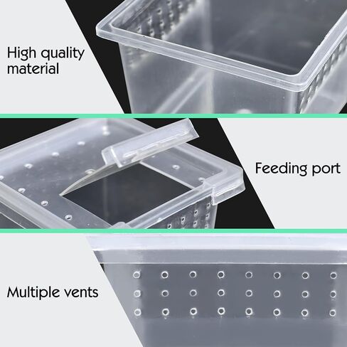 20 قطعة من حاوية حبال الرتيلاء، قفص صغير الحجم للحشرات، حاوية بلاستيكية للتفريخ، صندوق تربية شفاف، حامل صغير للحلزون الصغير المفصلي (2x2x1.77 بوصة) in Kuwait