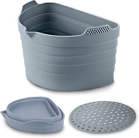 2 Silicone Slow Cooker Divider Liners, 1 Silicone Mat and 2 Silicone Oven Mitts; 2 Round Liners for 6-8 Qt Crock Pot with Handles and Pour Spouts; Food Grade, Reusable, Dishwasher Safe, Easy Clean Up in Saudi Arabia