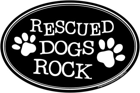 Oval Magnet, Rescued Dogs Rock in Saudi Arabia