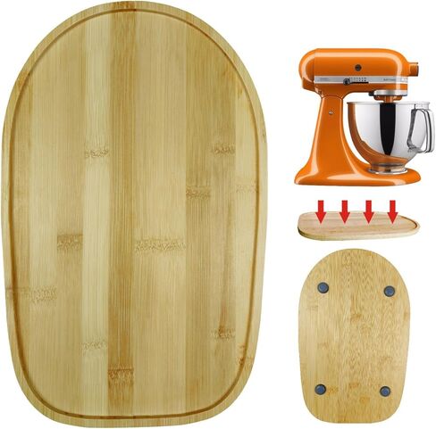 حصيرة منزلق لخلاط الخيزران لخلاط حامل مساعد المطبخ 4.5-5 كيو تي، بساط انزلاقي لمساعد المطبخ، بساط انزلاقي لخلاط حامل كيتشن ايد، منزلق جهاز كونترتوب، مزلقات الأجهزة لأجهزة المطبخ. in Kuwait