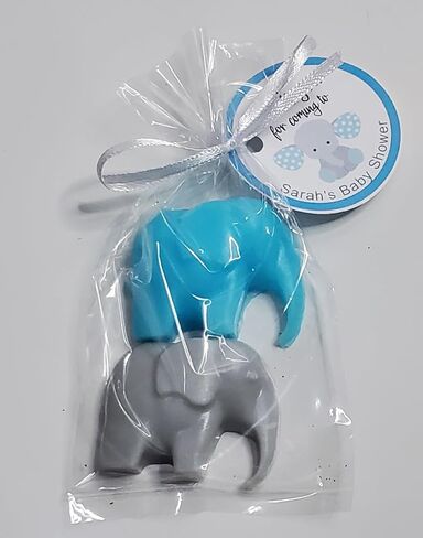 Elephant Soaps for Baby Shower Favors First Birthday Party Goats Milk Honey Scent 20 Pack (gray) in Saudi Arabia