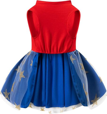 4th of July Dog Dress for Small Dogs Girl Patriotic Dog Clothes,Pet Cat Apparel (Small) in Kuwait
