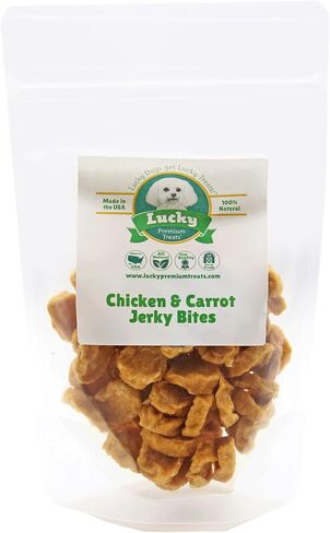 Lucky Premium Treats Chicken Bites – Small, Crunchy Dehydrated Chicken Dog Treats for Snacking & Training Rewards, Bite Size for Small to Large Dogs (14 oz) in Kuwait