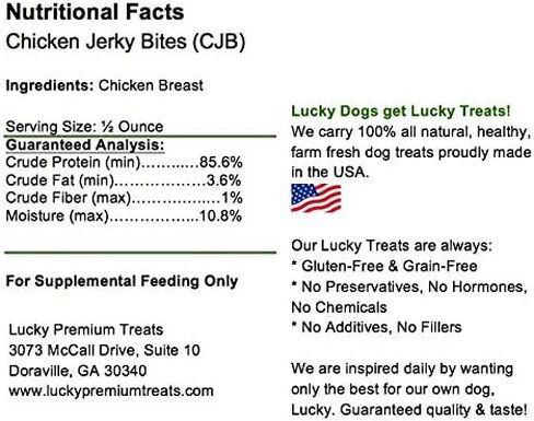 Lucky Premium Treats Chicken Bites – Small, Crunchy Dehydrated Chicken Dog Treats for Snacking & Training Rewards, Bite Size for Small to Large Dogs (14 oz) in Kuwait