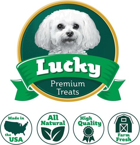 Lucky Premium Treats Chicken Bites – Small, Crunchy Dehydrated Chicken Dog Treats for Snacking & Training Rewards, Bite Size for Small to Large Dogs (14 oz) in Kuwait