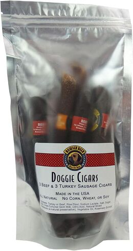 Bowser Beer Turkey & Beef Doggy Sausage Cigars - 6 Pack in Saudi Arabia