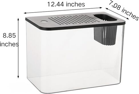 عدة حوض السمك الصغيرة، 3 جالون بيتا خزان الأسماك مجموعات بداية خزان الأسماك - مضخة المياه، والأعشاب الزخرفية، والأحجار ديكور سطح المكتب لديكور غرفة المنزل والمكتب in Kuwait