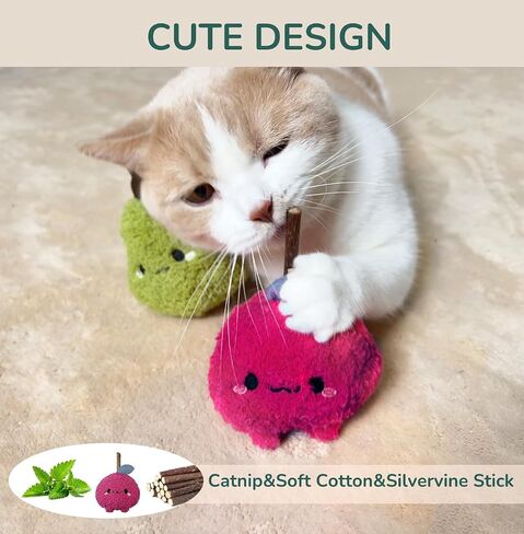 Durable and lnteractive Cat Teething Stick Toys: Chewing Stick, Grinding Teeth Rod, and chewable Cat Doll for Your Pet's Entertainment (Green) in Saudi Arabia