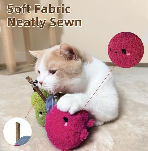 Durable and lnteractive Cat Teething Stick Toys: Chewing Stick, Grinding Teeth Rod, and chewable Cat Doll for Your Pet's Entertainment (Green) in Saudi Arabia
