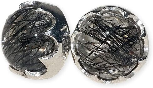8mm Smoky Quartz Stud Earrings Solid 925 Sterling Silver c70 in Saudi Arabia