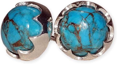 8mm Smoky Quartz Stud Earrings Solid 925 Sterling Silver c70 in Saudi Arabia