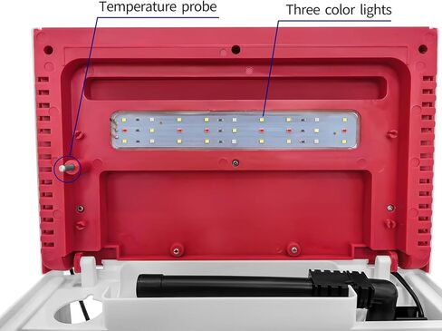 حوض أسماك زجاجي مزود بمصابيح LED ثلاثية الألوان، ومضخة مياه مرشحة، وشاشة عرض لدرجة حرارة الماء، وحوض أسماك صغير ذاتي التنظيف in Kuwait
