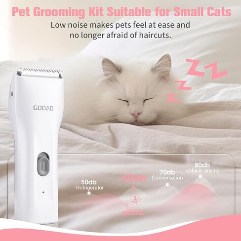 Cat Clippers for Matted Hair, Quiet Cat Shaver for Long Hair, Cordless Cat Hair Trimmer for Grooming, Cat Paw Trimmer Nail Grinder,Pet Shaver Cat Grooming Kit for Cats Small Dogs Animals(Blue) in Kuwait