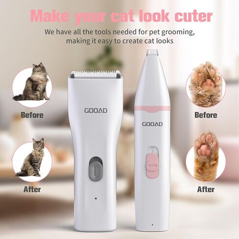 Cat Clippers for Matted Hair, Quiet Cat Shaver for Long Hair, Cordless Cat Hair Trimmer for Grooming, Cat Paw Trimmer Nail Grinder,Pet Shaver Cat Grooming Kit for Cats Small Dogs Animals(Blue) in Kuwait