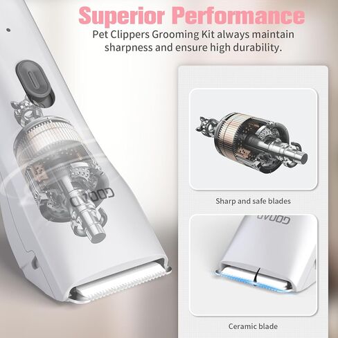 Cat Clippers for Matted Hair, Quiet Cat Shaver for Long Hair, Cordless Cat Hair Trimmer for Grooming, Cat Paw Trimmer Nail Grinder,Pet Shaver Cat Grooming Kit for Cats Small Dogs Animals(Blue) in Kuwait