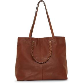 Lucky Brand Jema Leather Tote, Whiskey in Kuwait