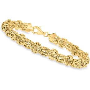 Canaria 10kt Yellow Gold Flat Modified Byzantine Bracelet