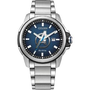 Citizen Eco-Drive Marvel Men's Watch, Stainless Steel, Avengers, Silver-Tone (Model: AW1651-52W)