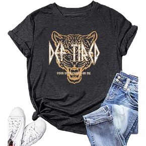 Coffee Shirt Women Def Tired Retro Graphic Tees Pour Some Coffee On Me Funny Letter Print Tired Mama T Shirt Tops